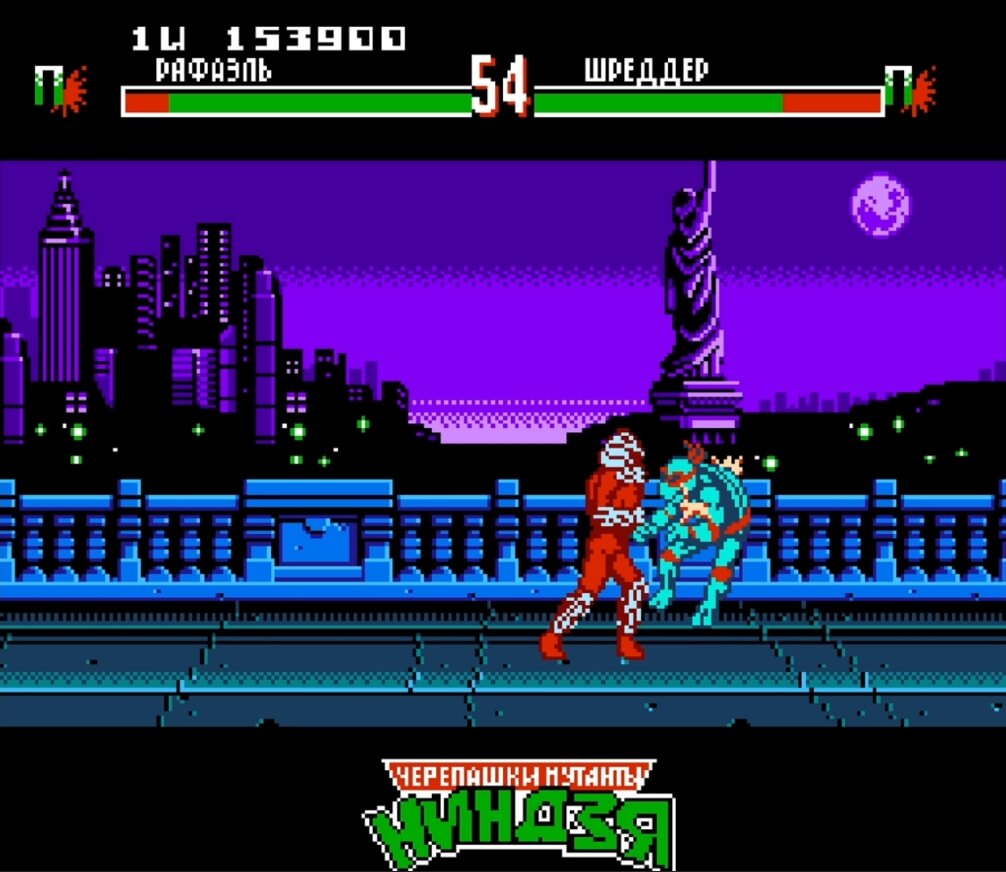 Teenage Mutant Ninja Turtles Tournament Fighters - геймплей игры Dendy\NES